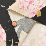 Cotton Muslin Fabric - Blooming Orchids - Sakura and Cat - nomura tailor