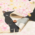 Cotton Muslin Fabric - Blooming Orchids - Sakura and Cat - nomura tailor