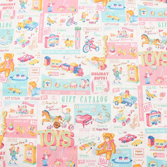 Cotton muslin Printed Fabric - Quiltgate TOYS - nomura tailor