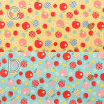 Cotton muslin Fablic - Apple Pattern - nomura tailor