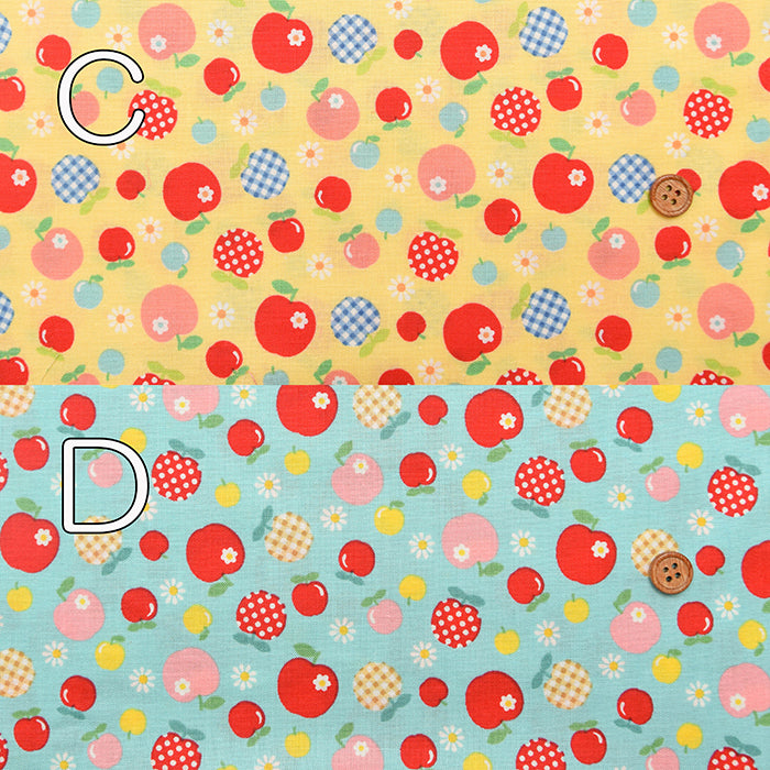 Cotton muslin Fablic - Apple Pattern - nomura tailor