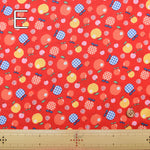 Cotton muslin Fablic - Apple Pattern - nomura tailor