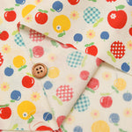 Cotton muslin Fablic - Apple Pattern - nomura tailor