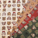 Cotton muslin Printed Fabric - un/no Bear - nomura tailor