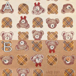 Cotton muslin Printed Fabric - un/no Bear - nomura tailor