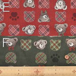 Cotton muslin Printed Fabric - un/no Bear - nomura tailor