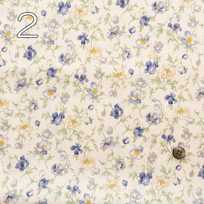 Unbleached Cotton Scare Print Fabric - Nostalgia Collection Shirley - nomura tailor