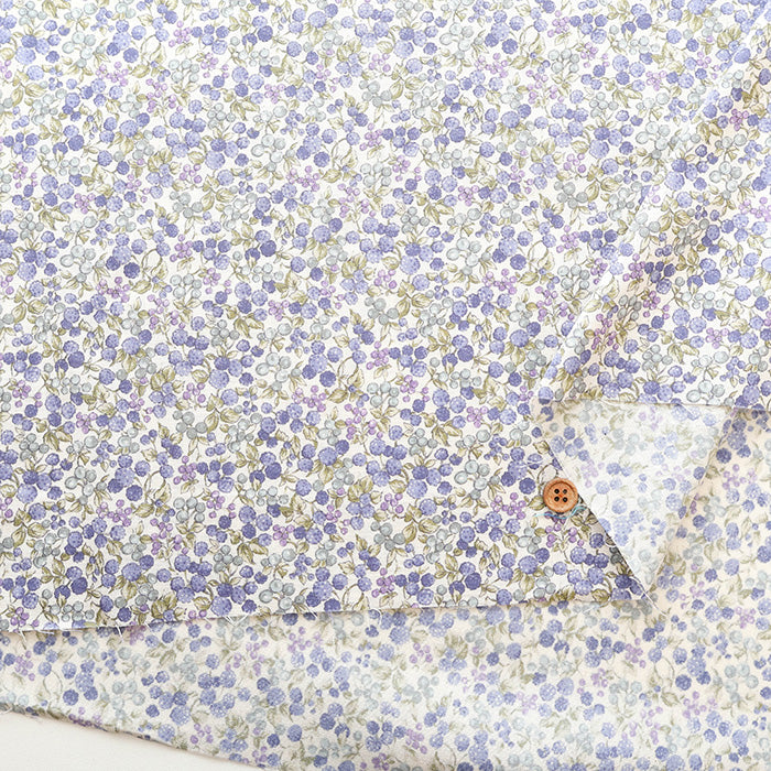 Unbleached Cotton Scare Printed Fabric - Nostalgia Collection - Berry Garden - nomura tailor