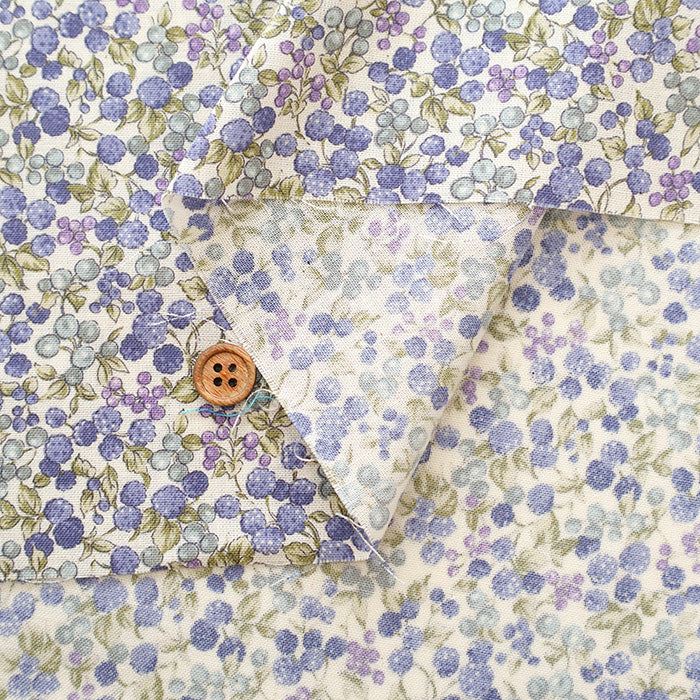 Unbleached Cotton Scare Printed Fabric - Nostalgia Collection - Berry Garden - nomura tailor