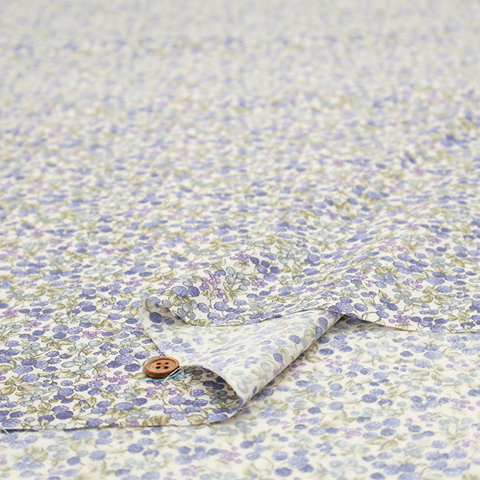 Unbleached Cotton Scare Printed Fabric - Nostalgia Collection - Berry Garden - nomura tailor
