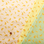 Cotton Double Gauze Print Fabric - Banana - nomura tailor