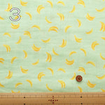 Cotton Double Gauze Print Fabric - Banana - nomura tailor