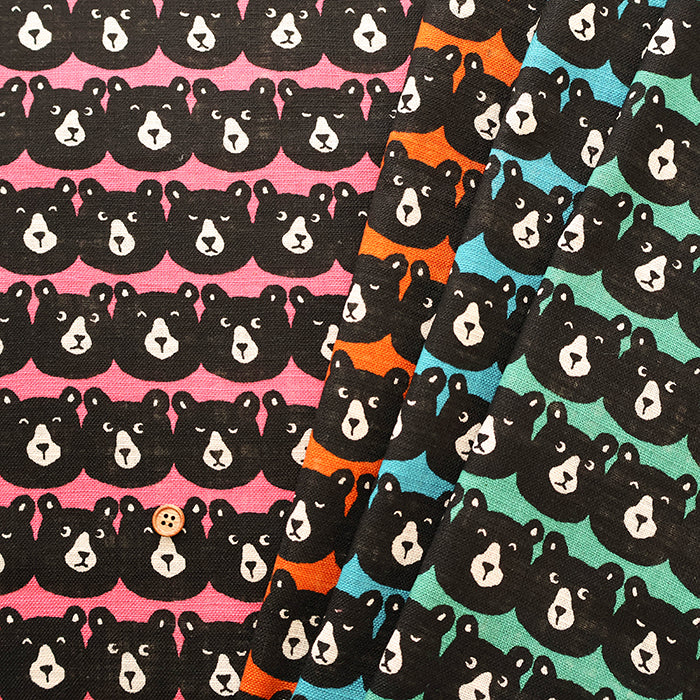 Linen-like Cotton Slub Fabric - Squishy Bear - nomura tailor