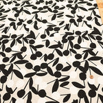 C/L Canvas Print Fabric - Cherry Pom Pom - nomura tailor