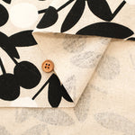 C/L Canvas Print Fabric - Cherry Pom Pom - nomura tailor