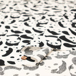 Cotton Muslin printed Fabric - Mosaic Panda - nomura tailor