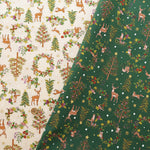Cotton Muslin printed Fabric  Art Nouveau Symphony - Christmas - nomura tailor