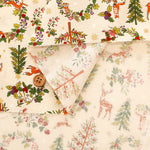 Cotton Muslin printed Fabric  Art Nouveau Symphony - Christmas - nomura tailor