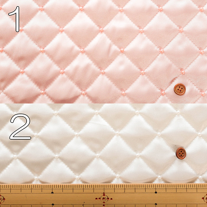 Made in China - Satin Beaded Quilted Fabric - nomura tailor