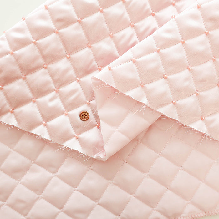 Made in China - Satin Beaded Quilted Fabric - nomura tailor
