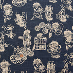 Japanese Fabric - Cotton Irregular Yarn Fabric - Demon (Japanese Demon) - nomura tailor