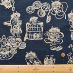 Japanese Fabric - Cotton Irregular Yarn Fabric - Demon (Japanese Demon) - nomura tailor