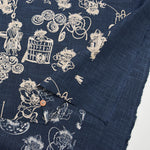 Japanese Fabric - Cotton Irregular Yarn Fabric - Demon (Japanese Demon) - nomura tailor