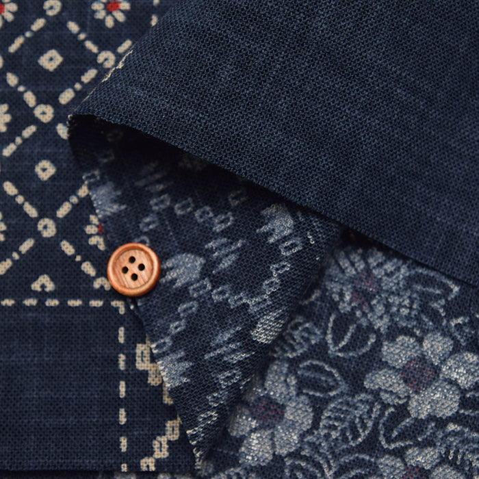 Japanese Fabric - Cotton Irregular Yarn Fabric - Sashiko style - nomura tailor