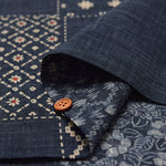 Japanese Fabric - Cotton Irregular Yarn Fabric - Sashiko style - nomura tailor