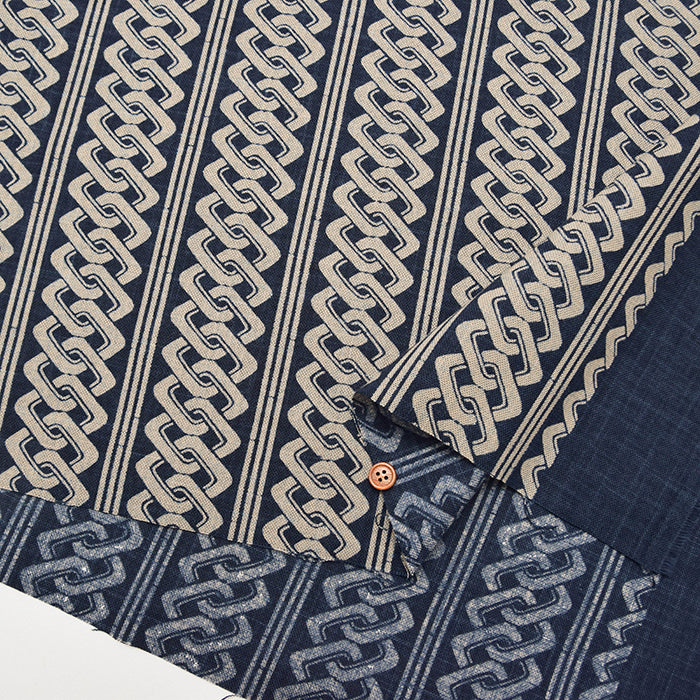 Japanese Fabric - Cotton Irregular Yarn Fabric - Yoshiwara link - nomura tailor
