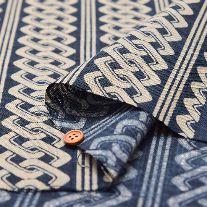 Japanese Fabric - Cotton Irregular Yarn Fabric - Yoshiwara link - nomura tailor