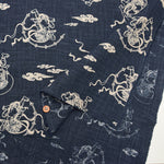 Japanese Fabric - Cotton Irregular Yarn Fabric - God of wind and god ofthunder - nomura tailor