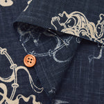Japanese Fabric - Cotton Irregular Yarn Fabric - God of wind and god ofthunder - nomura tailor