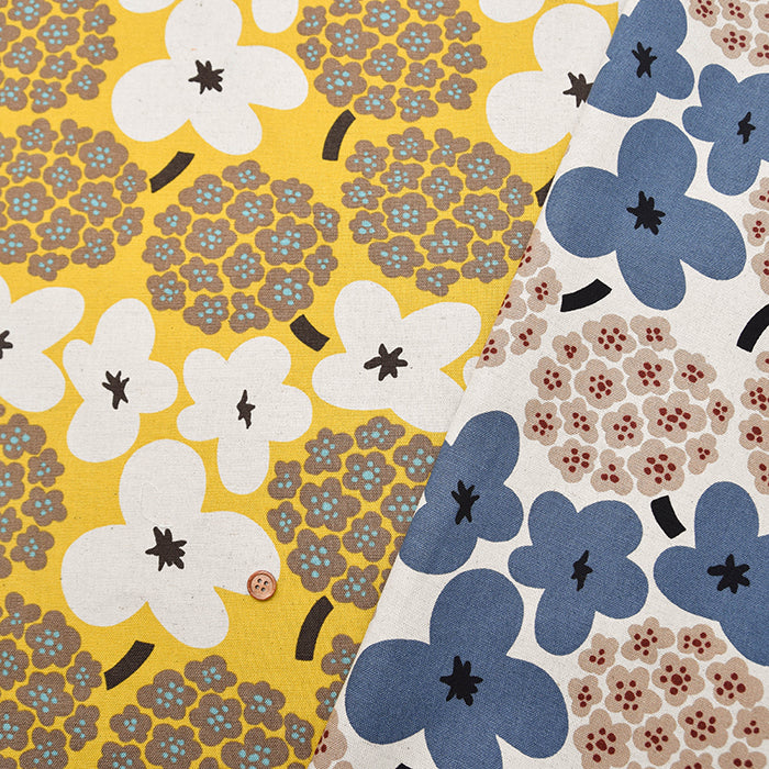C/L Canvas Printed Fabric - Bouquet - nomura tailor