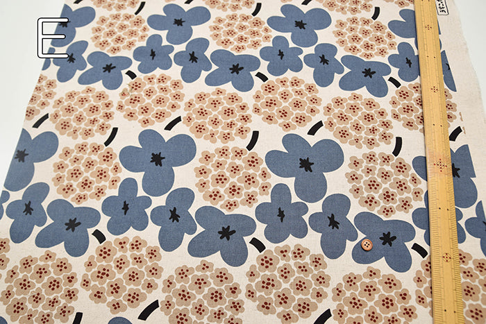 C/L Canvas Printed Fabric - Bouquet - nomura tailor