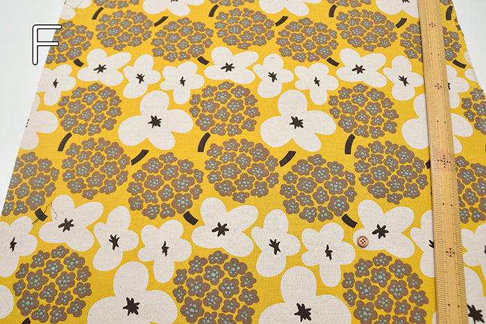 C/L Canvas Printed Fabric - Bouquet - nomura tailor