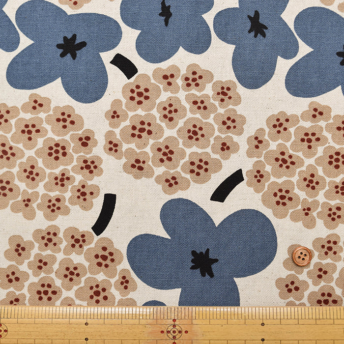 C/L Canvas Printed Fabric - Bouquet - nomura tailor