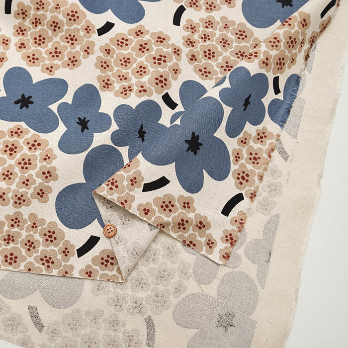 C/L Canvas Printed Fabric - Bouquet - nomura tailor