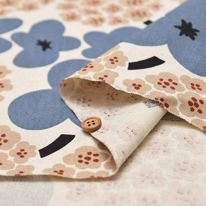 C/L Canvas Printed Fabric - Bouquet - nomura tailor