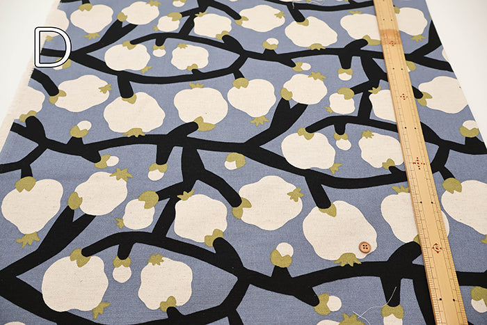 C/L Canvas Print Fabric - Pomegranate - nomura tailor