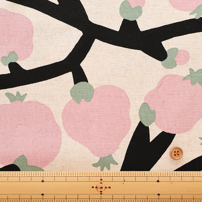 C/L Canvas Print Fabric - Pomegranate - nomura tailor