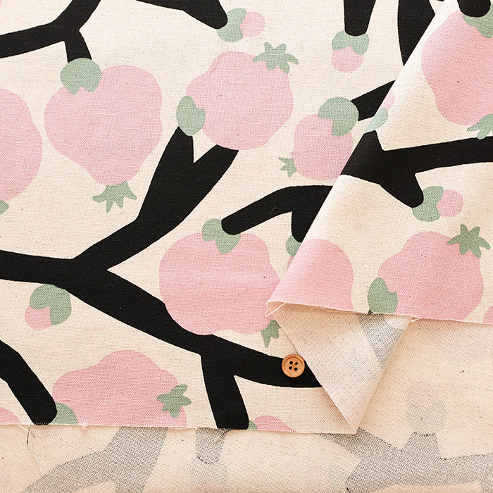 C/L Canvas Print Fabric - Pomegranate - nomura tailor