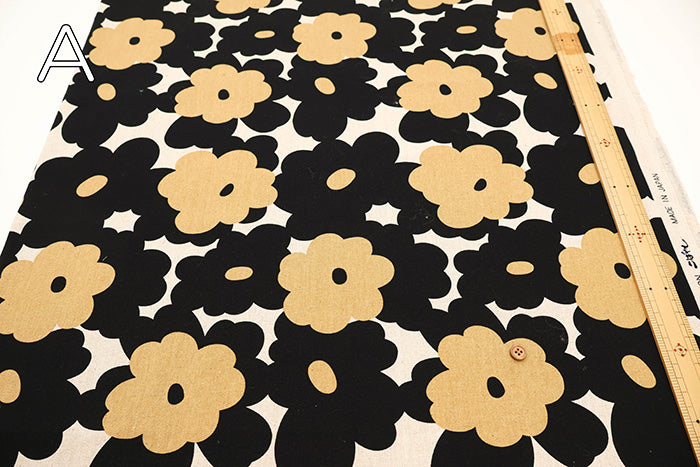 C/L Canvas Print Fabric - Marmalade - nomura tailor