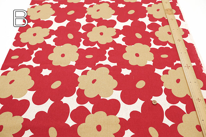 C/L Canvas Print Fabric - Marmalade - nomura tailor