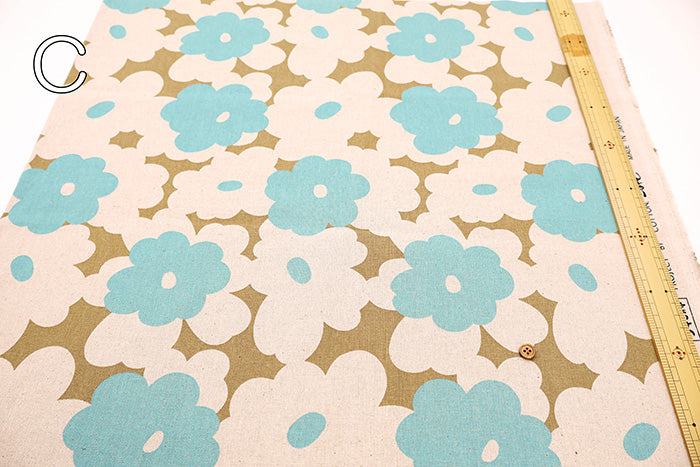 C/L Canvas Print Fabric - Marmalade - nomura tailor