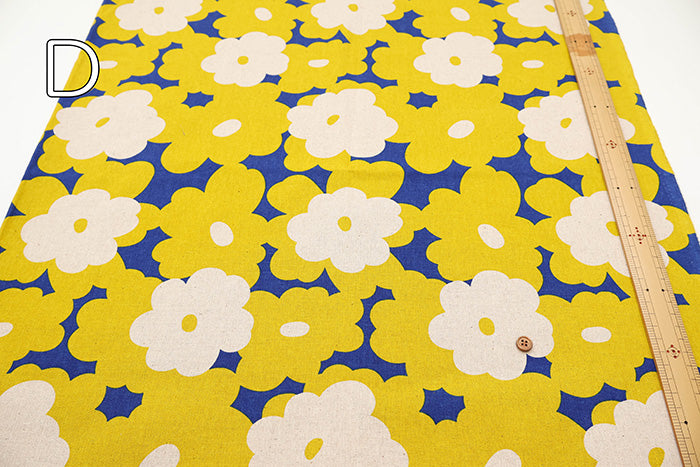 C/L Canvas Print Fabric - Marmalade - nomura tailor