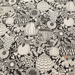 C/L Canvas Printed Fabric - Scandinavian Flower - nomura tailor