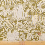 C/L Canvas Printed Fabric - Scandinavian Flower - nomura tailor