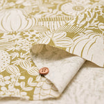 C/L Canvas Printed Fabric - Scandinavian Flower - nomura tailor