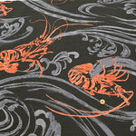 Cotton Dobby Fabric - Japanese Pattern - Shrimp - nomura tailor